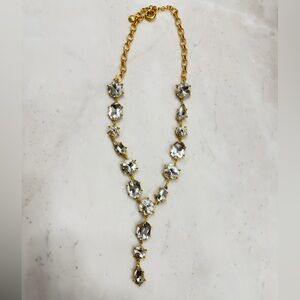 J. Crew Gold & Crystal Necklace
